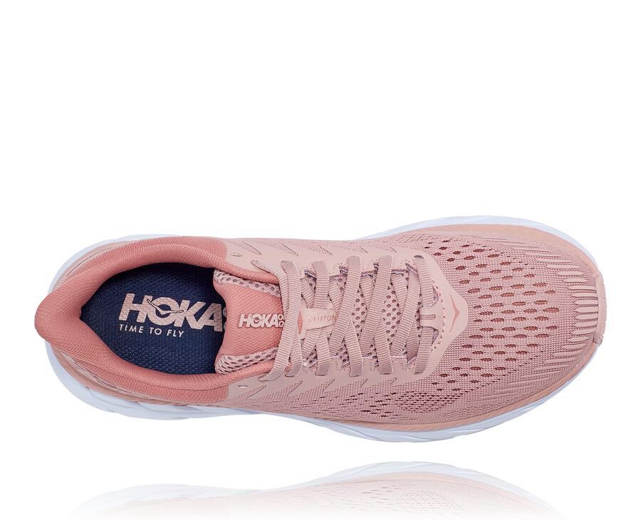 Hoka Australia One One Clifton 7 - Womens Running Shoes Pink - HMAJT-6109